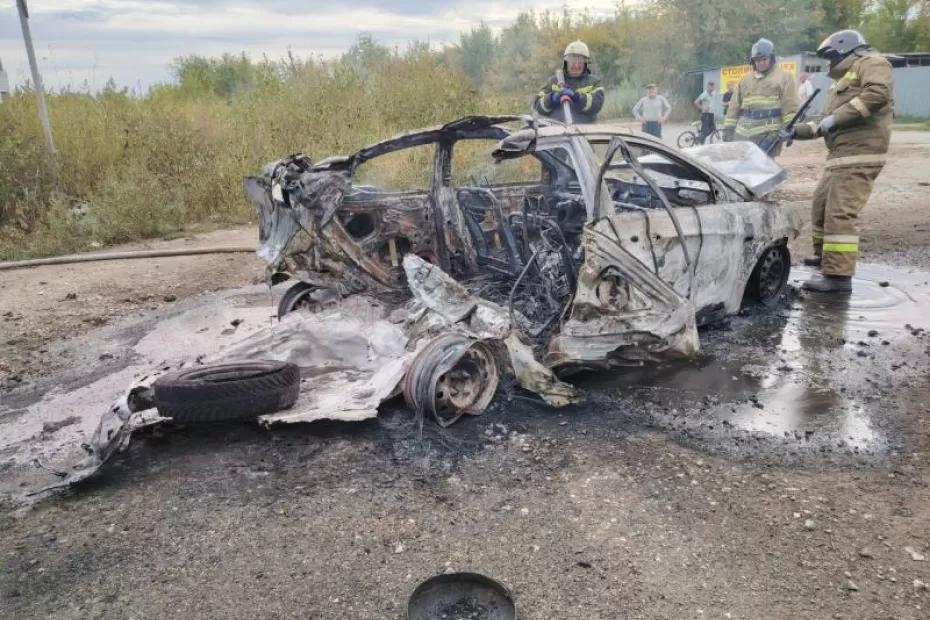 В Самарской области на ходу загорелась иномарка