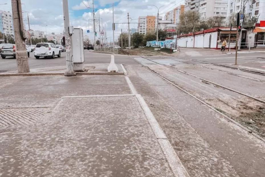 В Самаре отремонтировали трамвайные пути на Ново-Садовой после жалобы жителей