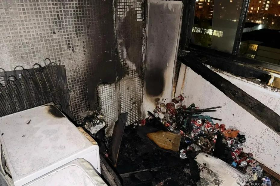 В Тольятти из-за неосторожного курения сгорел балкон