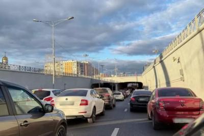 В Самаре вечером 9 сентября Московское шоссе сковала пробка