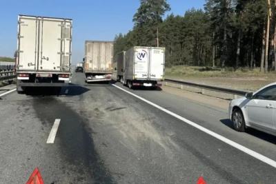 Два большегруза столкнулись на трассе М5 &laquo;Урал&raquo; в районе Зеленовки 21 мая