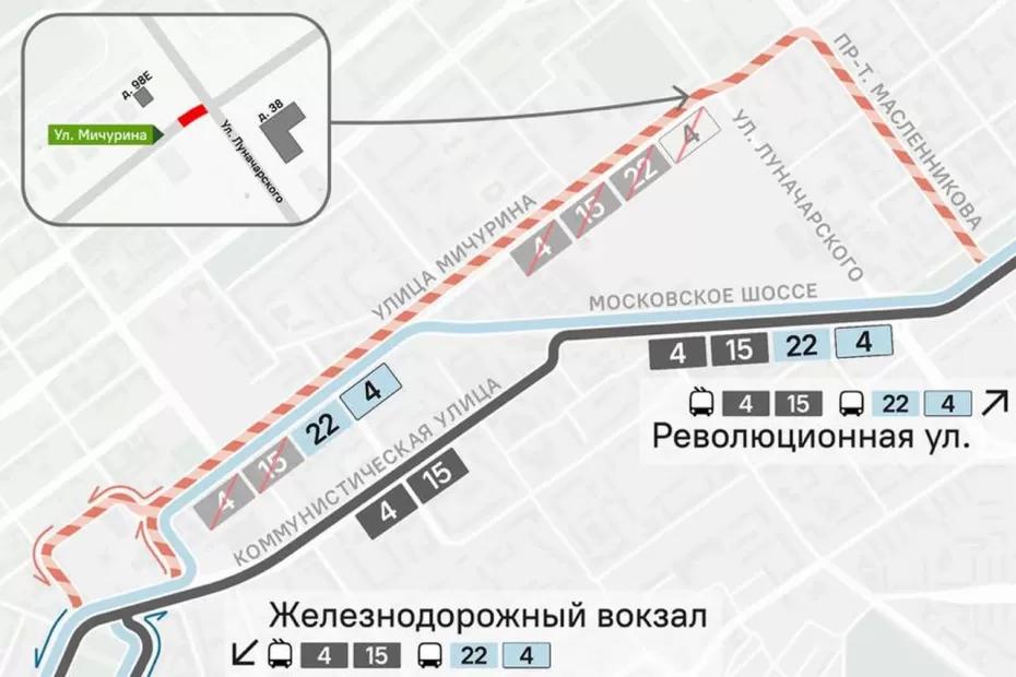 В Самаре на 4 дня ограничат движение по улице Мичурина