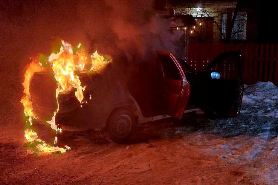 В Самарской области на 30-градусном морозе вспыхнула &laquo;Гранта&raquo;