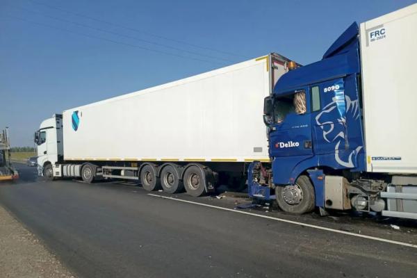 В Самарской области на трассе М-5 столкнулись два грузовика и &laquo;Шеви Нива&raquo;