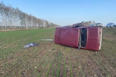 Пьяный водитель на «шестерке» опрокинулся на трассе в Самарской области