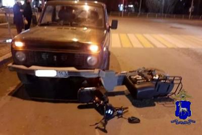 В Самаре водитель электровелосипеда нарушил правила и попал под колеса внедорожника