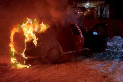 В Самарской области на 30-градусном морозе вспыхнула &laquo;Гранта&raquo;