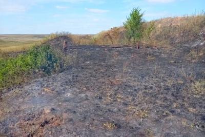 Под Самарой тушили траву на площади 500 квадратных метров