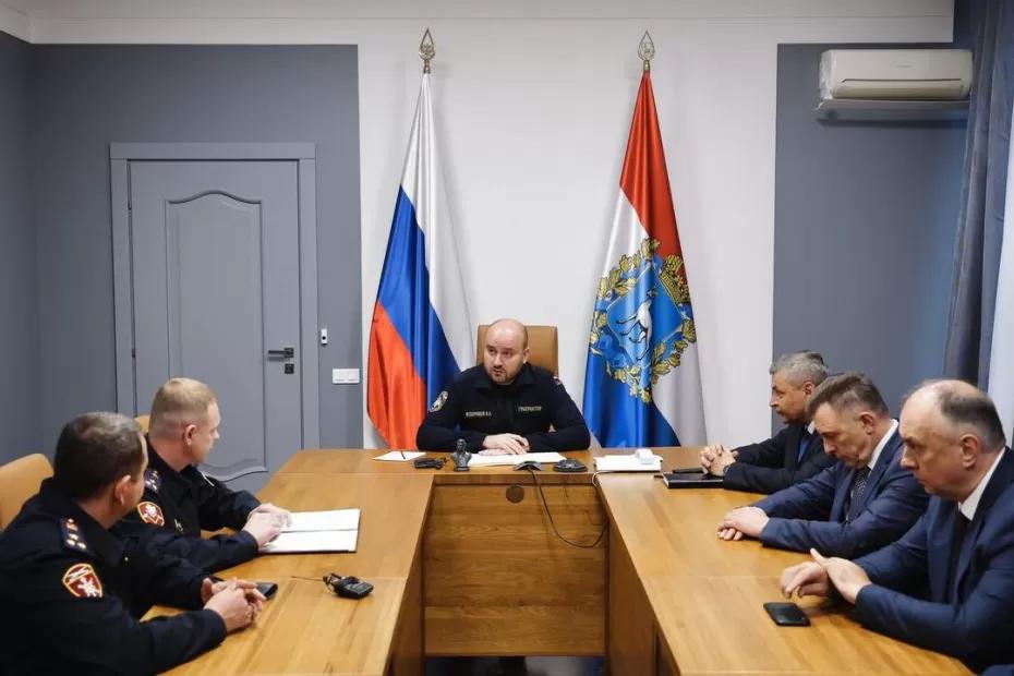 Вячеслав Федорищев встретился с врио начальника Управления Росгвардии по Самарской области Сергеем Абрамовым