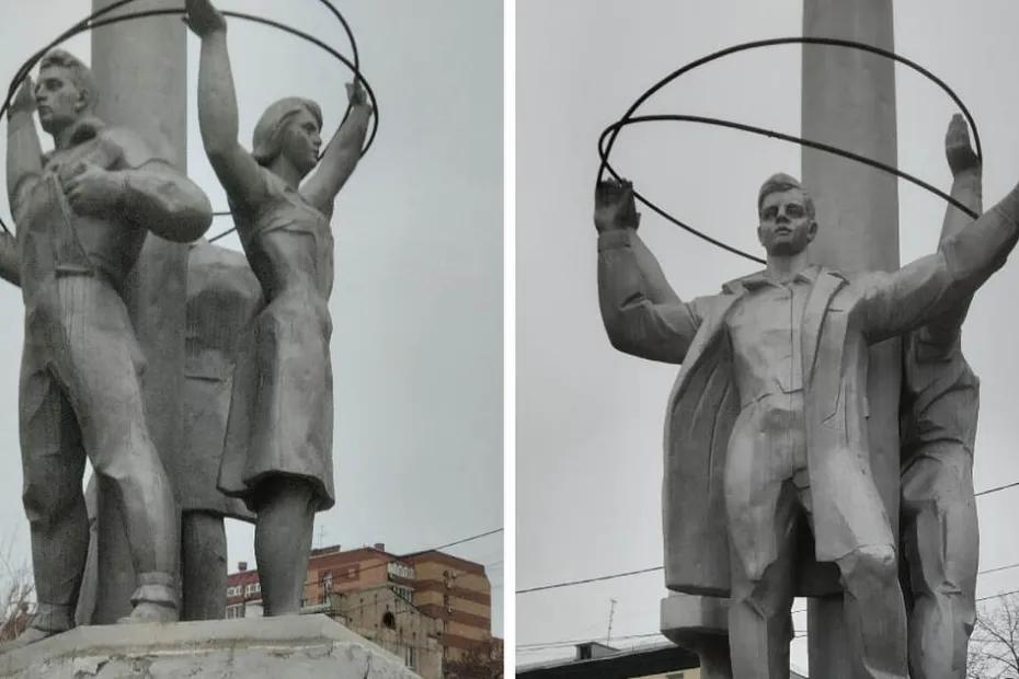 В Самаре жители пожаловались на состояние памятника покорителям космоса
