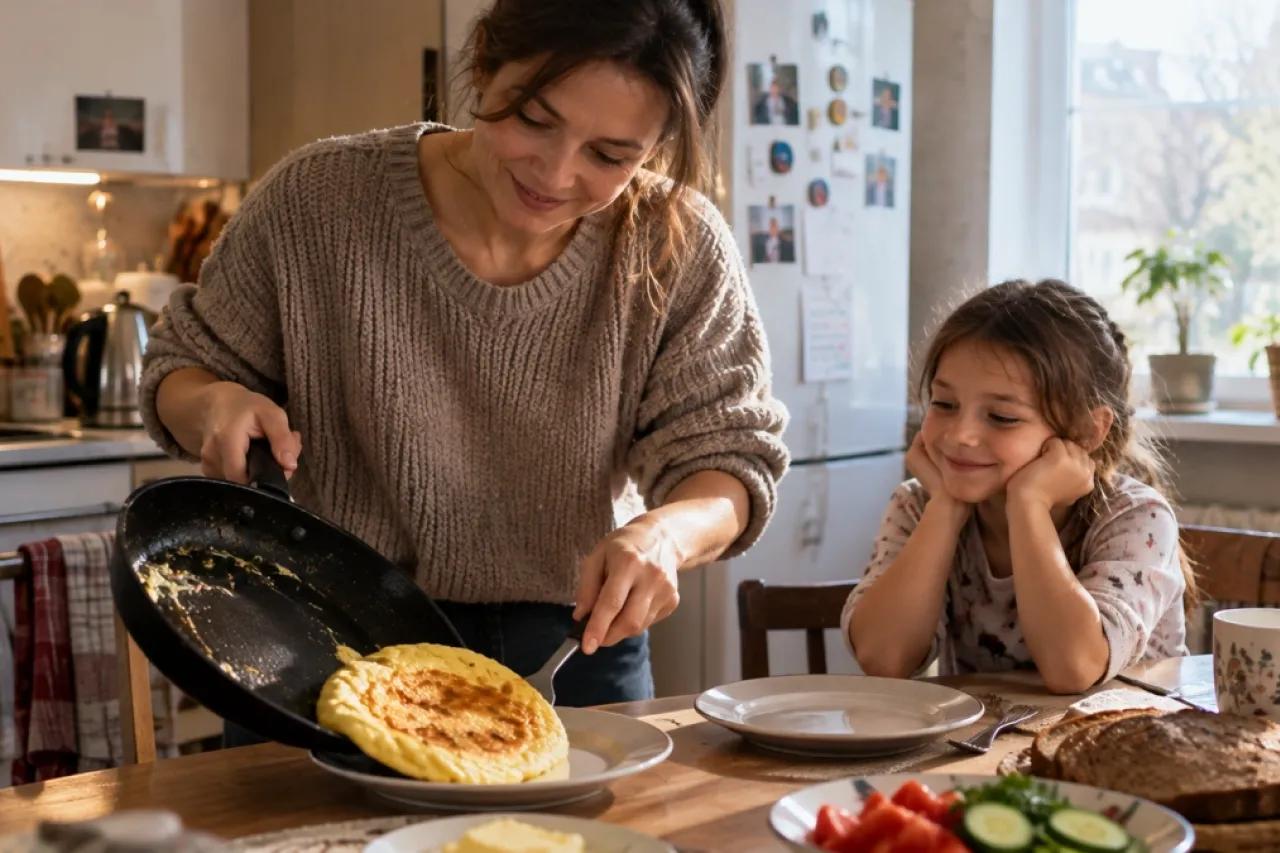 Омлет любит не молоко и не сливки, а этот продукт: на завтрак подаю пышный и румяный - в тарелке не оседает