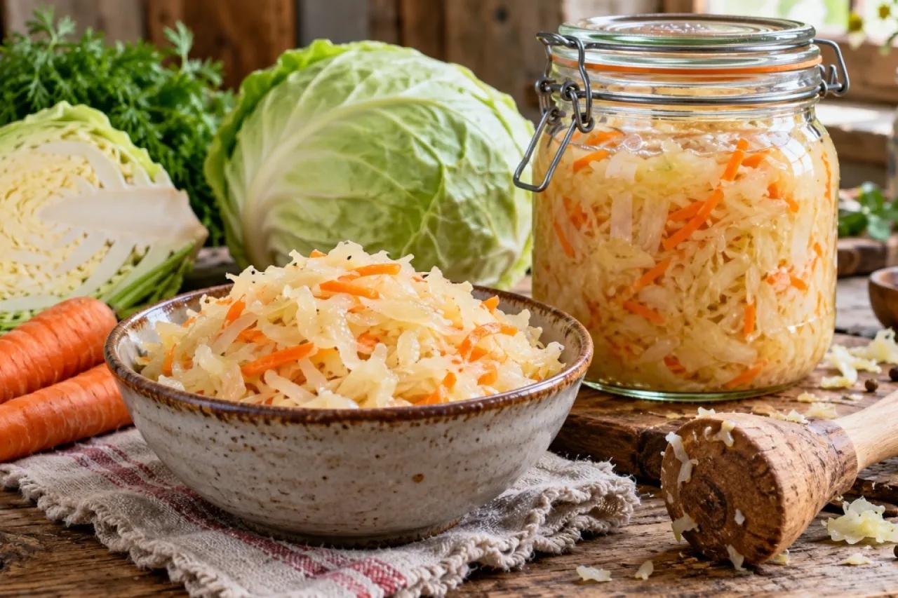 Не склизкая, не горчит, хрустящая, полезная квашеная капуста своими руками - не испортится до лета