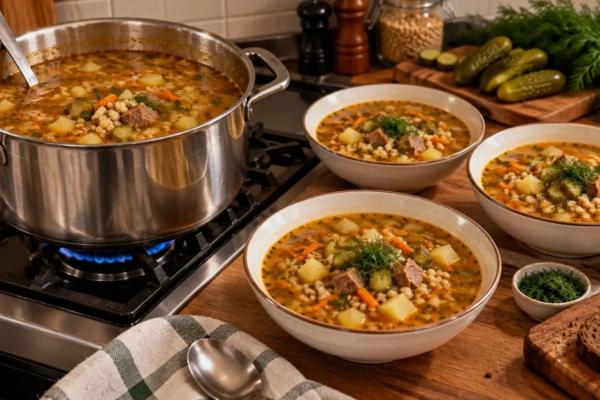 Домашние визжат от восторга, когда варю рассольник: аромат на всю кухню, а от добавки за уши не оттащишь
