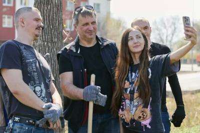 Мэр Самары Носков приехал на субботник 19 апреля на мотоцикле «Harley-Davidson»