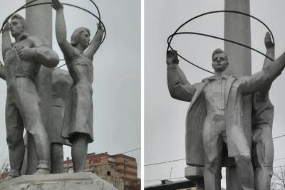 В Самаре жители пожаловались на состояние памятника покорителям космоса