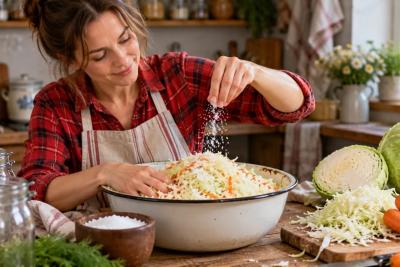 Не на глаз и не по привычке: старинная пропорция соли для квашеной капусты, которая работает всегда - проверено на практике