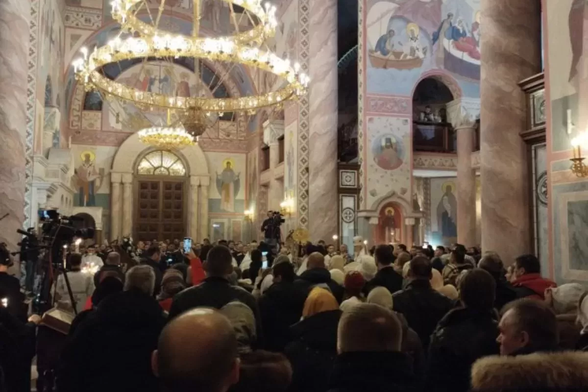 В Самаре главное Рождественское богослужение проходит в Софийском соборе