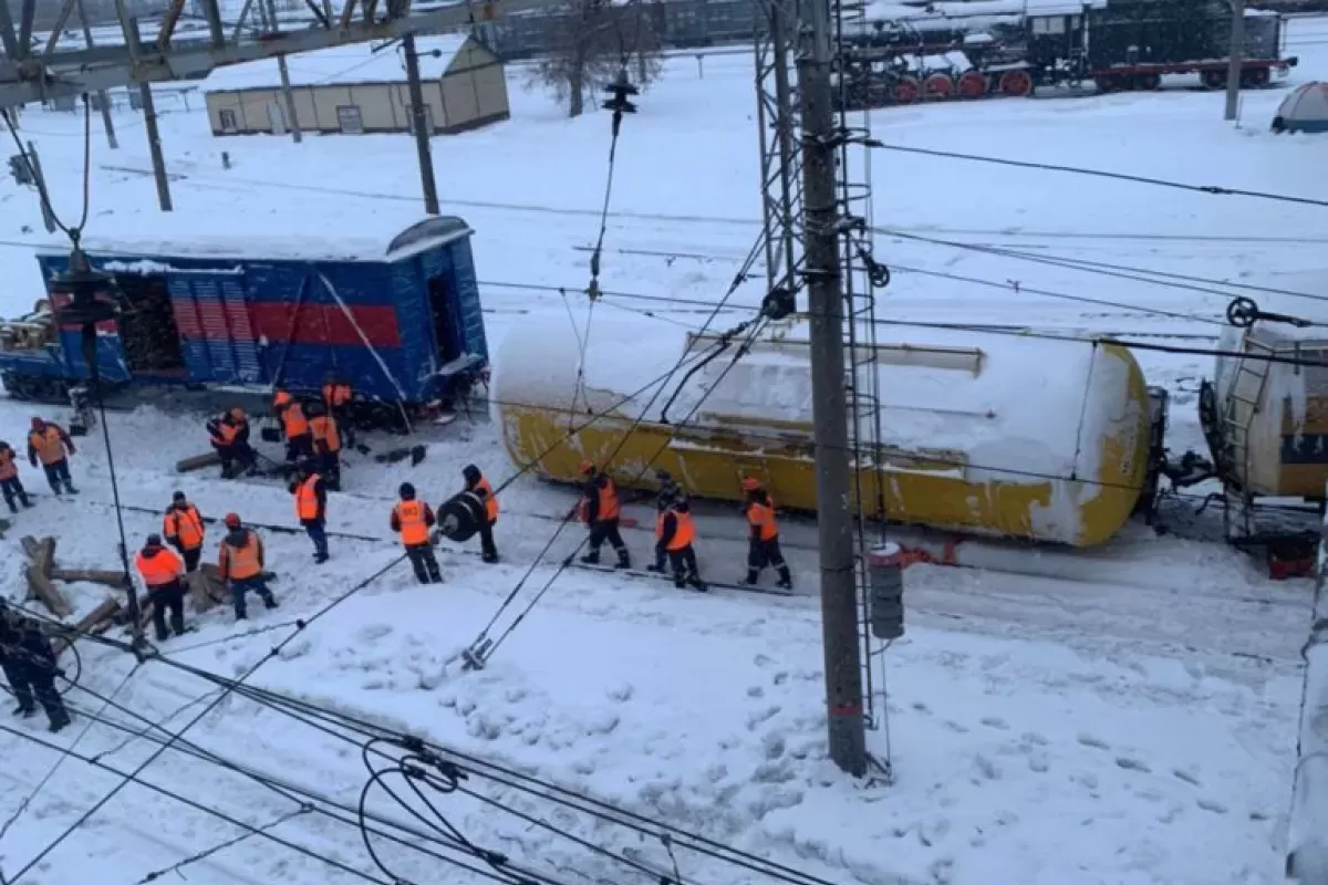 В Самарской области опрокинулись две железнодорожные цистерны