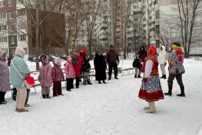 В Самаре прошли крещенские гулянья «Зимние забавы»