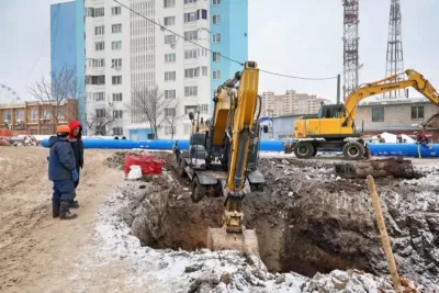 В Самаре на улице XXII Партсъезда на участке будущей дороги завершили перекладку инженерных сетей