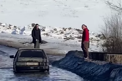 Живописное видео: весна только началась, а Новокашпирский уже поплыл - первые «жертвы»