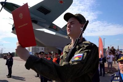 Новобранцы спортроты ЦСКА были приведены к военной присяге в Самарской области