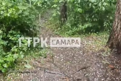 На Самарскую область обрушился град