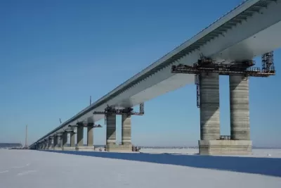Уровень готовности строительства моста под Тольятти достиг 94%