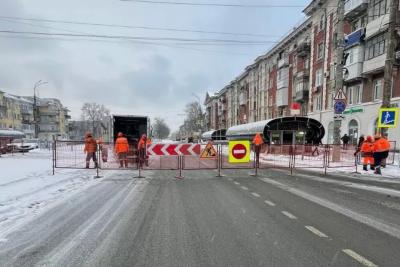 Улицу Победы в Самаре перекрыли до 28 января из-за ремонта водопроводной линии