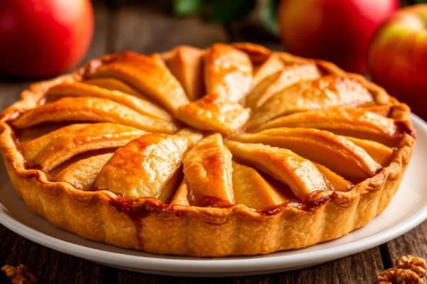Этот яблочный пирог всегда получается с сочной прослойкой внутри: разрезаешь, а там сюрприз