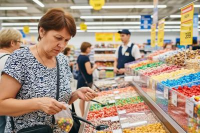 Бывшие работники Магнита и Пятерочки объяснили, почему не стоит брать конфеты на развес