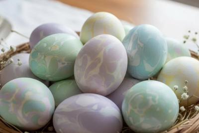 Красим яйца на Пасху: способ, который делает мраморные яйца - понадобятся салфетки