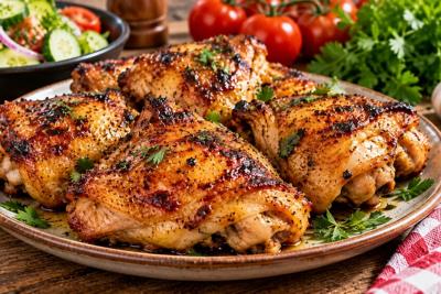Куриные бёдра жарю вкуснее, чем на мангале: мариную в смеси из 3 продуктов - поджаристые и сочные, будто только с углей