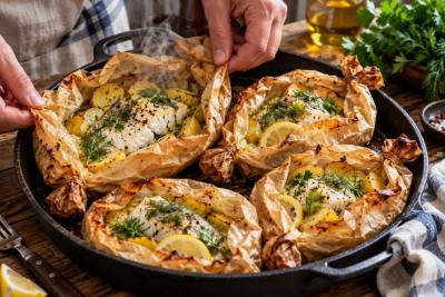 Готовлю эту вкуснятину и не могу остановиться: нежнейшая рыба с картошкой в &laquo;конверте&raquo; - хоть гостям на праздник, хоть семье на ужин