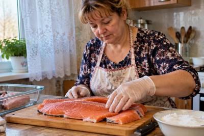 Узнала, как правильно солить горбушу - получается нежнее сёмги: золотую пропорцию запомните раз и навсегда