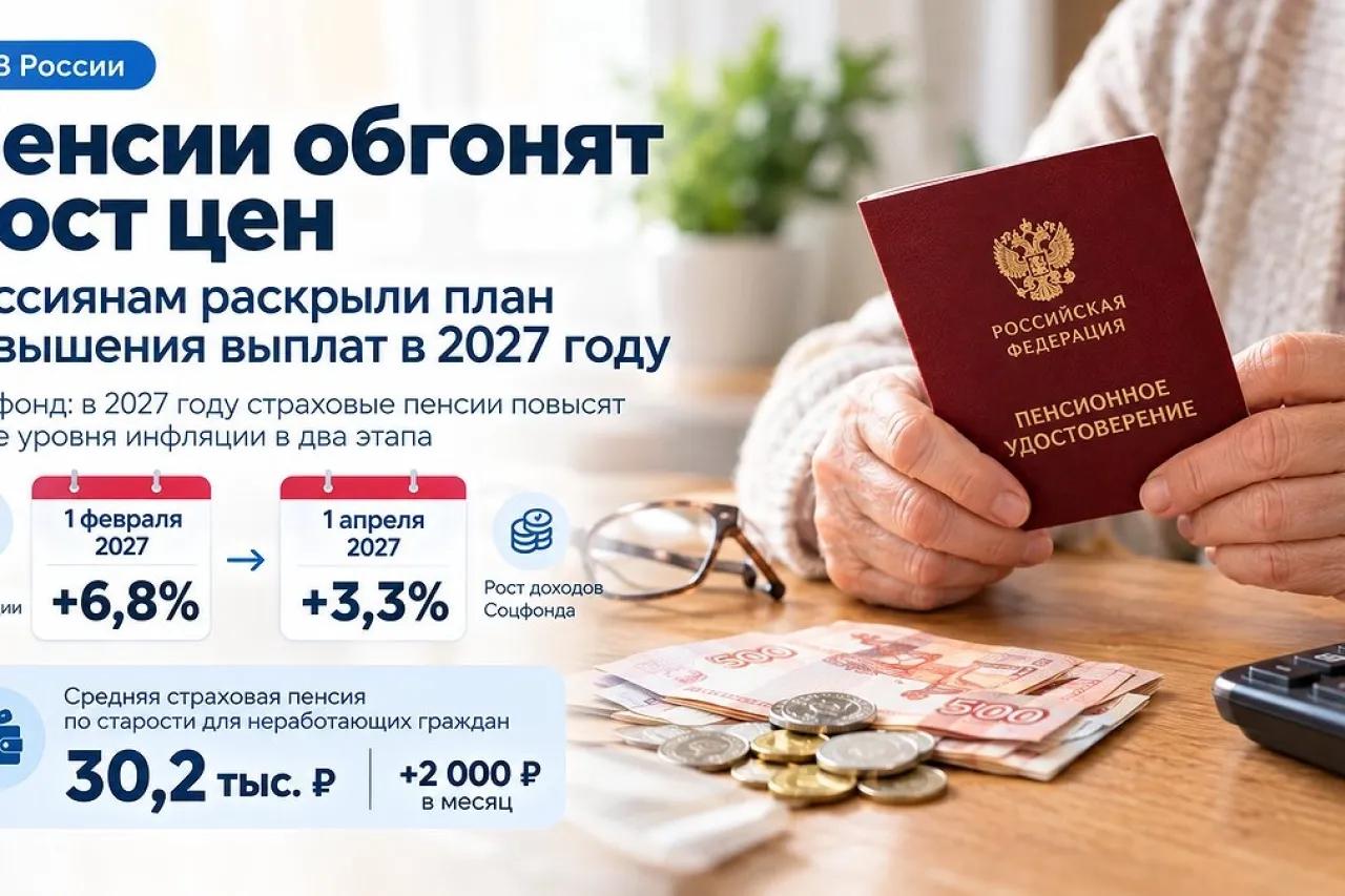 Пенсии в 2027 году повысят дважды: названы проценты и ожидаемый размер выплат